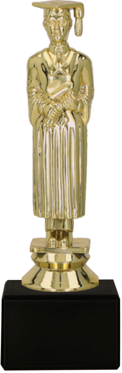 Figurka Absolwent Mężczyzna na Marmurze 16cm F87G/BK | Nagrody