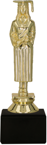 Figurka Absolwentka na Marmurze 16cm F86G/BK | Prezent na Obronę