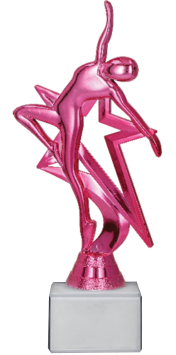 Figurka Taniec Różowa Jasny Marmur 19,5 cm F272PI/WM | Nagroda Taneczna