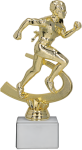 Figurka na kamiennym postumencie - Biegi - F224G/WM
