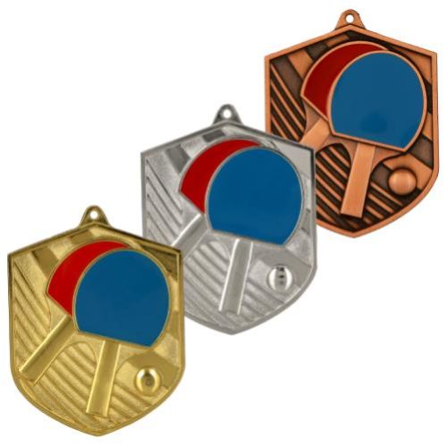 Medal Odlewany Tenis Stołowy MD8052 | 80 x 64 mm | Złoty Srebrny Brązowy