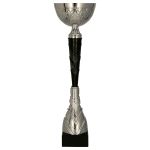 Puchar metalowy srebrno - czarny - 9301