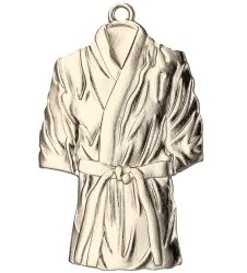 Medal Stalowy Srebrny Karate/Judo - 50x32 mm - MMC37051/S