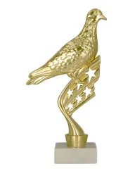 Figurka na kamiennym postumencie - Gołąb - B661/DOV/WM