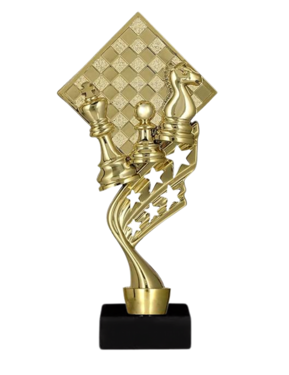 Figurka Złota Szachy na Marmurze 21,5 cm B661/CHE/BK | Nagroda