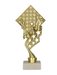 Figurka Złota Szachy Jasny Marmur 21,5 cm B661/CHE/WM | Nagroda Szachowa
