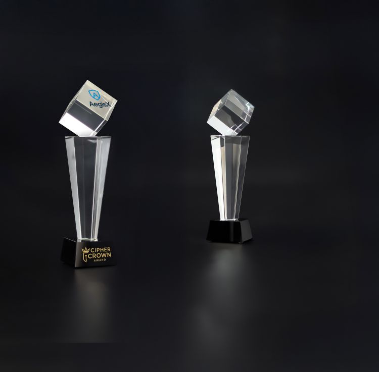 Prestiżowa nagroda z kryształu C004 z grawerem