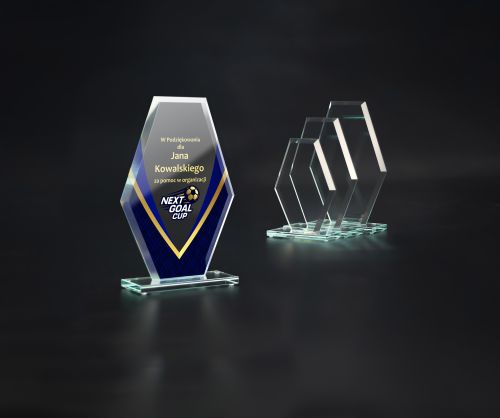 Firmowa nagroda ze szkła pełnokolorowy nadruk CMYK Gs112