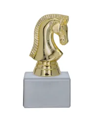 Figurka na kamiennym postumencie - Szachy - F164G/WM