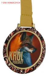Medal na zamówienie Lis - Król pudlarzy - 70 mm - MC6002/G-S+/HUN2C-PW-7 DNI ROBOCZYCH