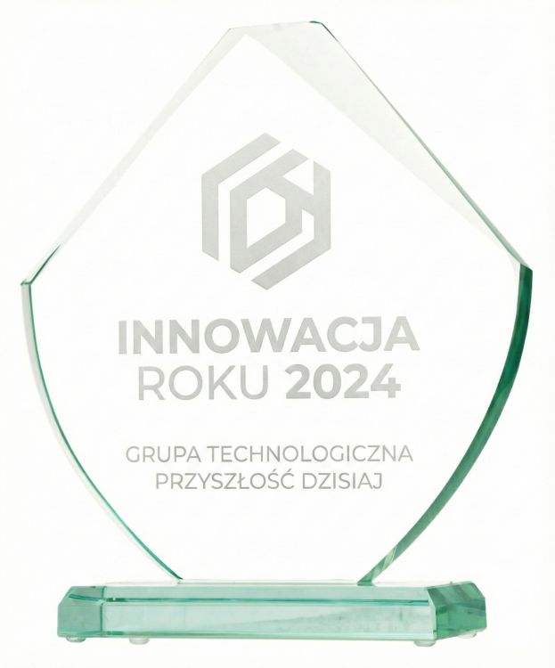 Eleganckie trofeum biznesowe klasyczny mleczny grawer bez tła G049