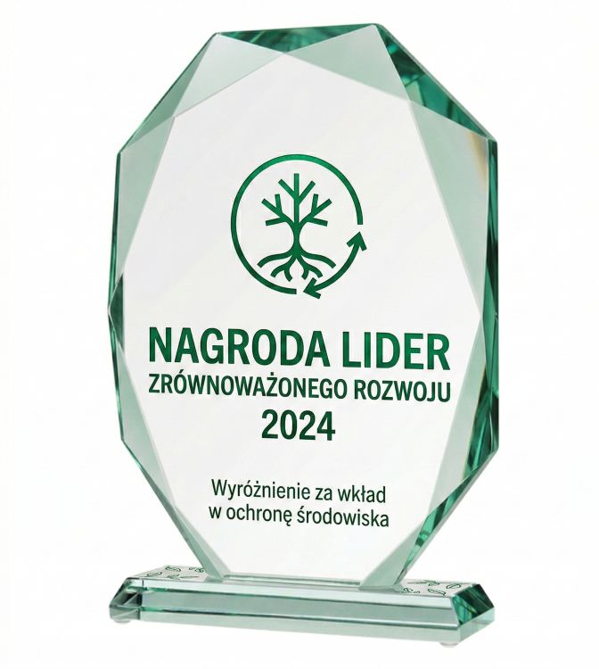 Szklana nagroda na turniej sportowy grawer wypełniony farbą G007