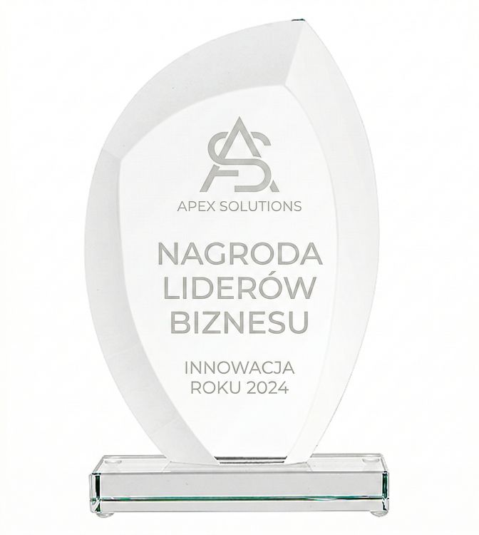 Biznesowa nagroda szklana dla kluczowego partnera lub sponsora G010