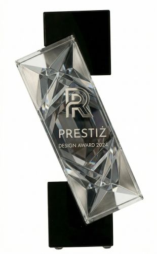 Szklana statuetka firmowa pełnokolorowy nadruk CMYK C080