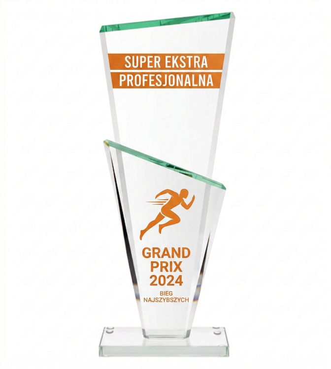 Pamiątkowa nagroda na zawody grawer wypełniony wybraną farbą Gs811