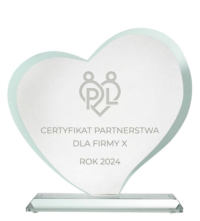 Wyjątkowa statuetka szklana na imieniny grawer z dedykacją G041