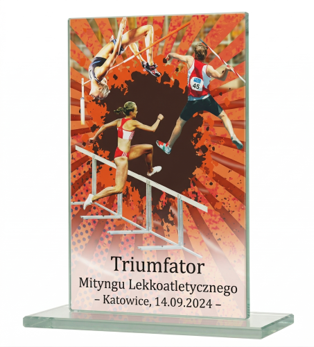 Szklana Statuetka Lekkoatletyczna M65-ATH Biegaczka | Nagroda Królowej Sportu
