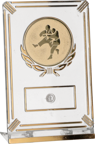 Trofeum Judo 13 cm Złote | Sztuki Walki, Emblemat 50 mm