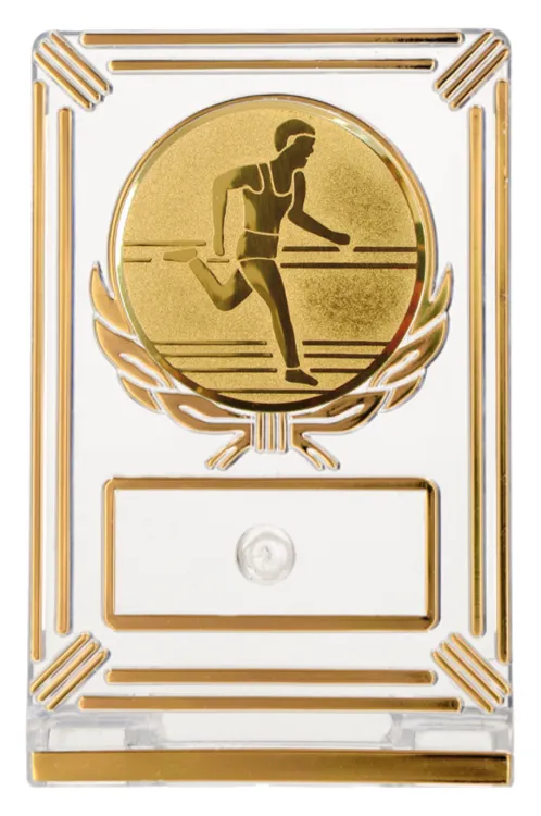 Trofeum Biegowe 13 cm Złote | Biegi Uliczne, Emblemat 50 mm