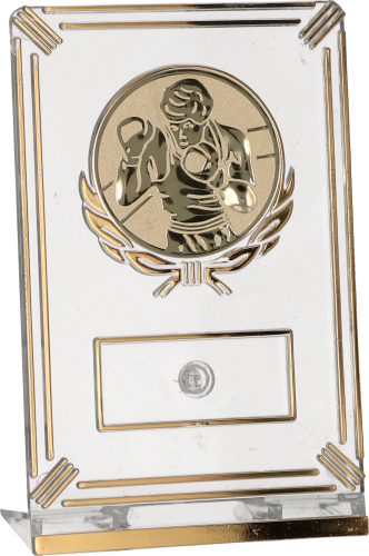 Trofeum Bokserskie 13 cm Złote | Boks, Emblemat 50 mm