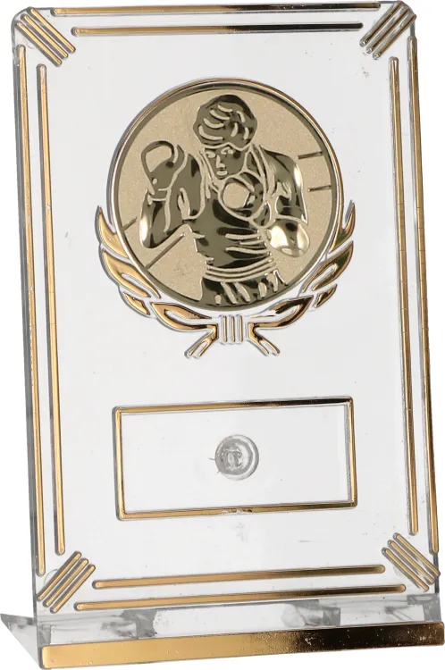 Trofeum Bokserskie 13 cm Złote | Boks, Emblemat 50 mm