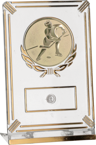 Trofeum Hokejowe 13 cm Złote | Hokej na Lodzie, Emblemat 50 mm