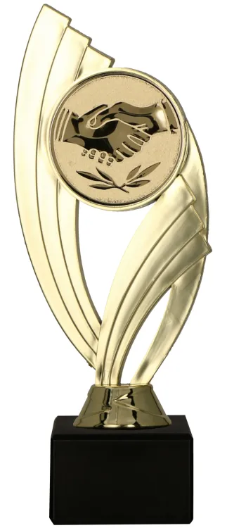 Statuetka Uścisk Dłoni Podziękowanie 19cm | Współpraca B601G/BK-A42