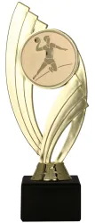 Złota Statuetka Piłka Ręczna Mężczyzn B601G/BK-A4 na Kamiennej Podstawie | Szczypiornista 19 cm