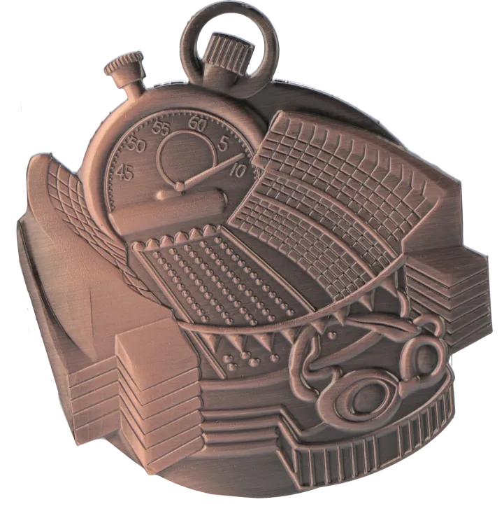 Medal brązowy Pływanie 50mm Stalowy | Zawody Pływackie MMC6070/b