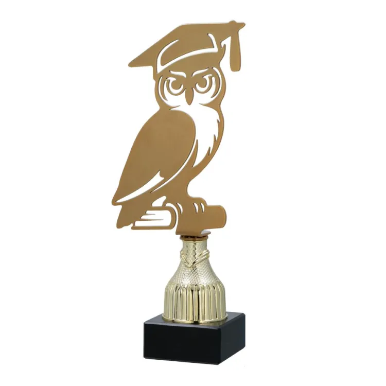 Statuetka Metalowa Sowa Edukacja 26,5cm PML-SCH1