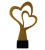Statuetka Metalowa Złote Serca ML-HEA
