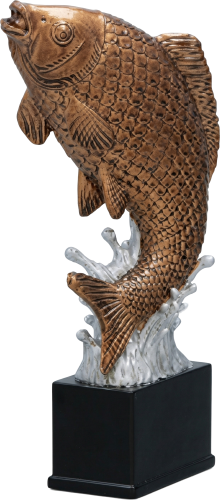 Statuetka Odlewana Wędkarstwo Karp 17cm RP8017/BR/S