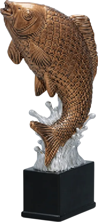 Statuetka Odlewana Wędkarstwo Karp 17cm RP8017/BR/S