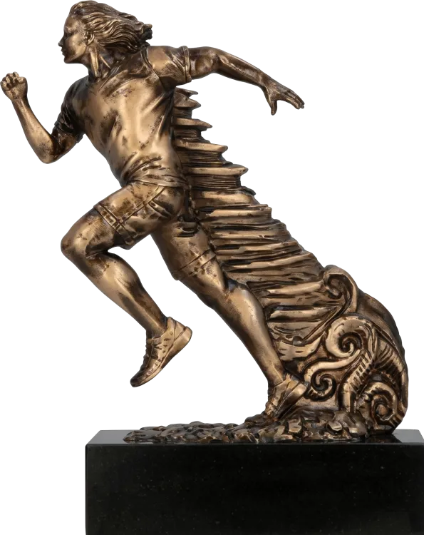 Statuetka Odlewana Bieganie Biegacz 22,5cm RP8004/BR | Nagroda