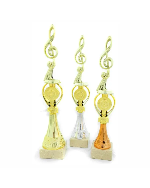 Zestaw Statuetek 4510 Muzyka 36,0 - 38,5 cm | Komplet Złoto, Srebro, Brąz