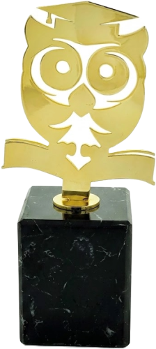 Statuetka Metalowa Sowa Biret 4215-FM02-B