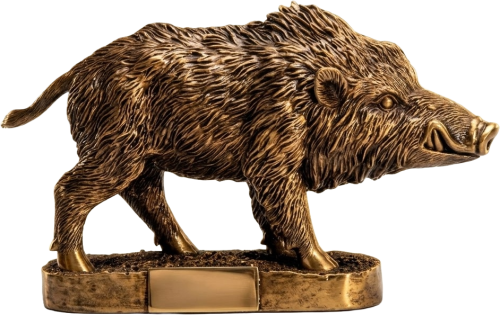 Statuetka Odlewana Dzik Myślistwo 20x35 cm 39682