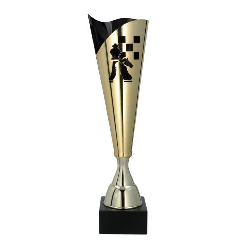 Puchar Szachowy Metalowy 3164/CHE Złoto-Czarny 38,5 - 42,5 cm