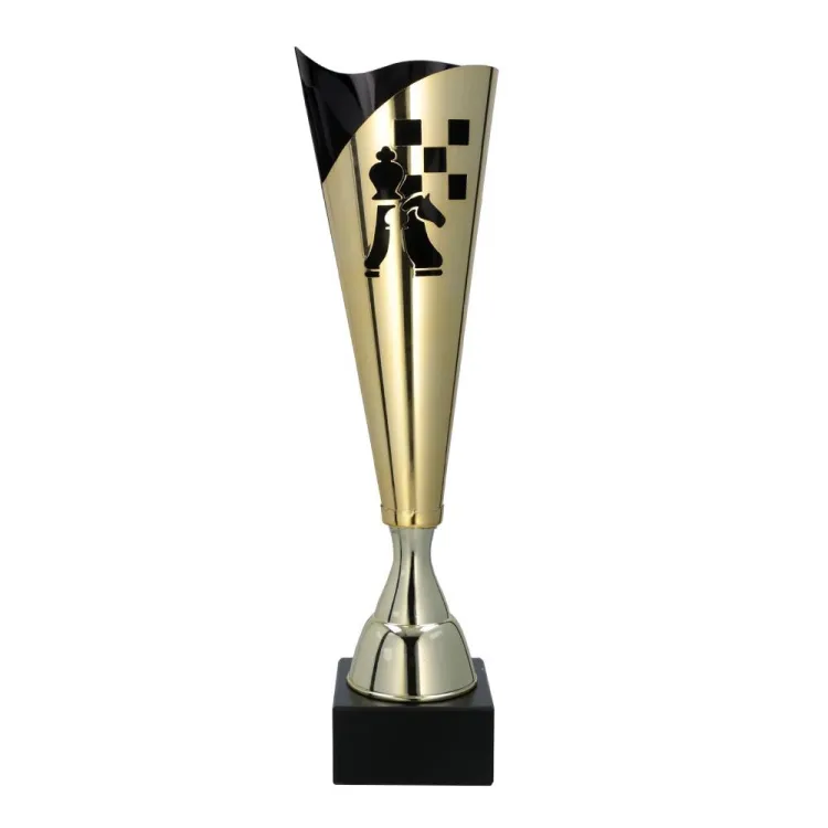 Puchar Szachowy Metalowy 3164/CHE Złoto-Czarny 38,5 - 42,5 cm