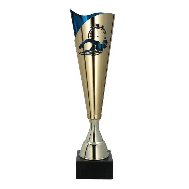 Puchar Metalowy Pływanie 3164/SWI Złoto-Niebieski 38,5 – 42,5 cm