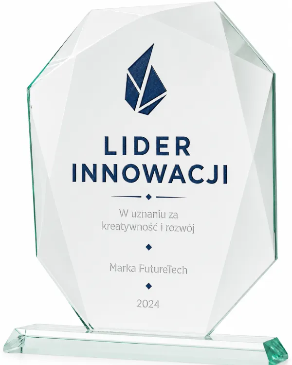 Statuetka okolicznościowa na galę firmową szkło pod grawer z wypełnieniem G042
