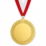 Najtańszy Medal Złoty 32 mm ze Wstążką MMC1332/G | Miejsce na Emblemat | Wyprzedaż
