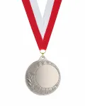 Zestaw Promocyjny Medal Stalowy Srebrny 40 mm + Wstążka 11 mm ME0240/G | Wyprzedaż