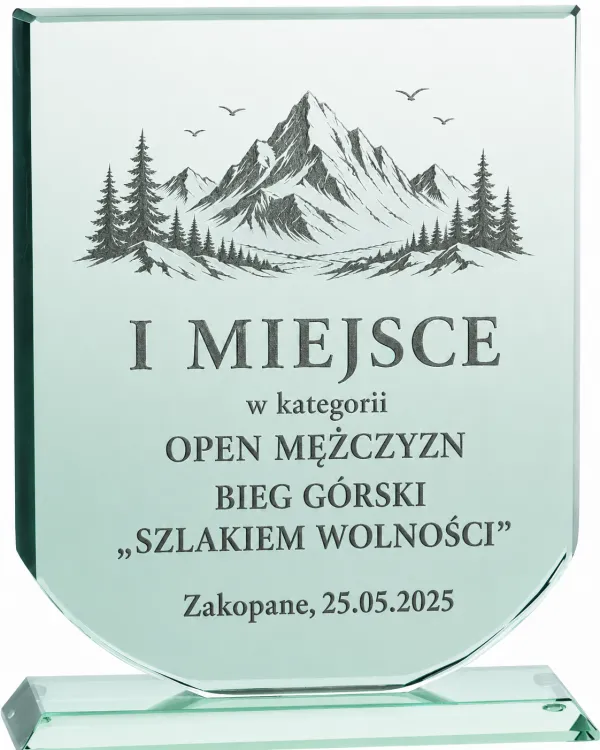 Prestiżowe trofeum z etui grawer z wypełnieniem kolorem G001