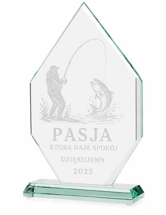 Okolicznościowe szkło dla firm elegancki mleczny grawer bez tła G018