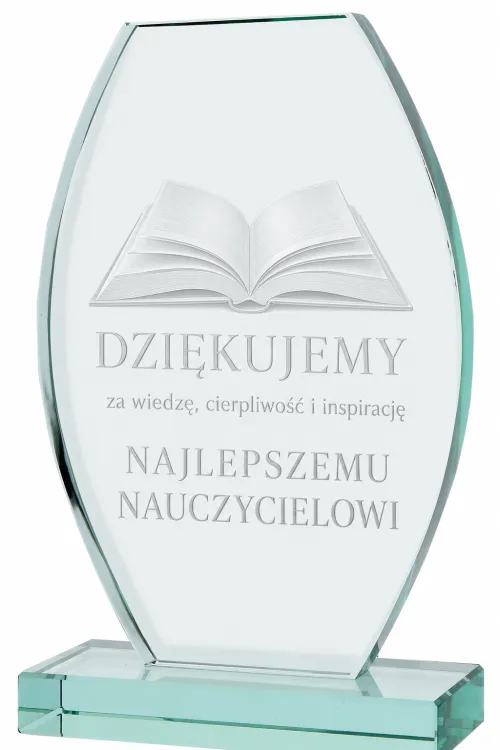 Pamiątkowa statuetka ze szkła na wielki jubileusz firmy G043