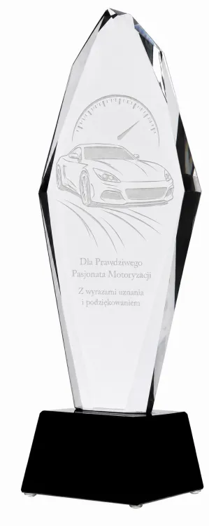 Prestiżowe trofeum kryształowe z etui C043