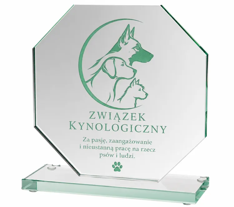 Biznesowa statuetka grawer wypełniony wybraną farbą 8001