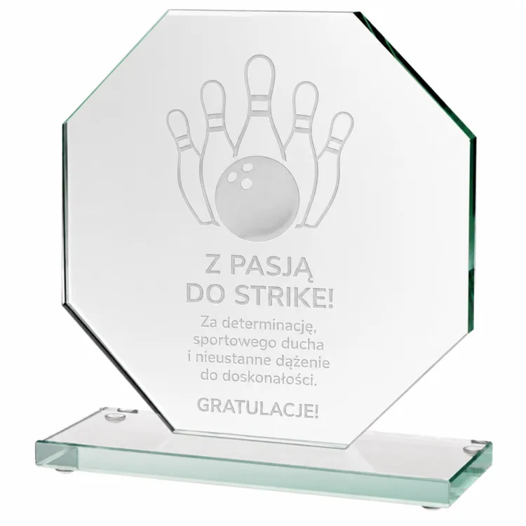 Klasyczne trofeum okolicznościowe elegancki mleczny grawer 8001