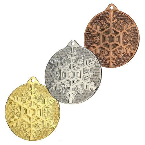 Medal Zimowy ze Śnieżynką MMC48050 | Medal 50 mm
